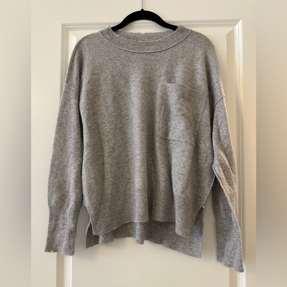 Aqua Distressed Cashmere Sweater, M